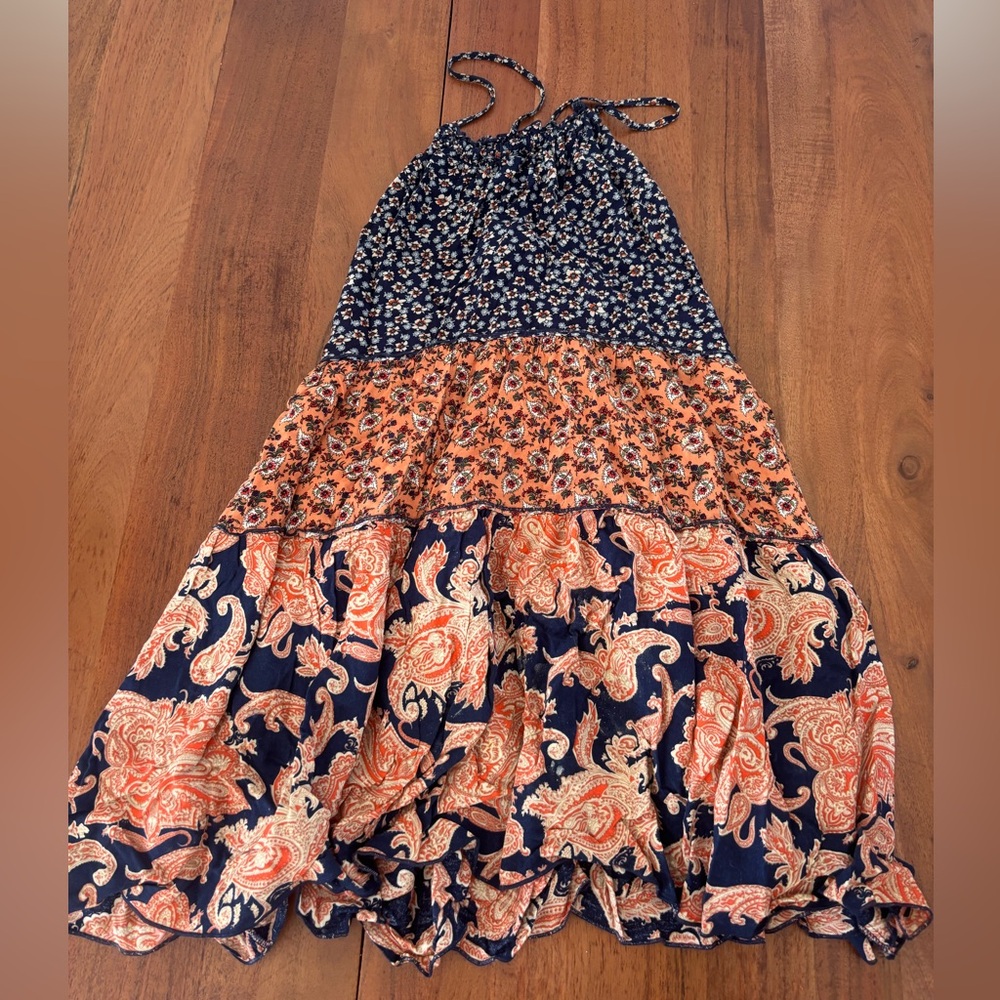 Dream State LF Store Boho Tiered Paisley Halter Mini Dress XS Free People Style